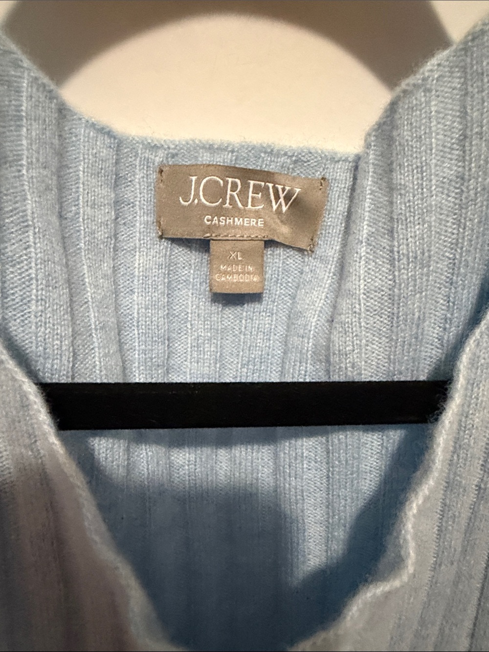 J. Crew Light Blue Ribbed Button-Front Cardigan - Picture 3 of 4